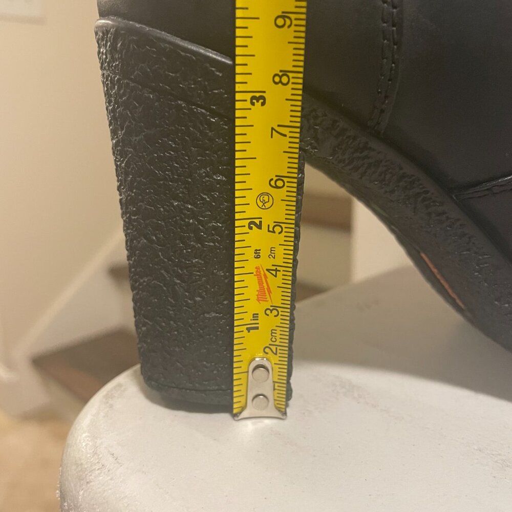 Rare Timberland Glancy Boots 7 Black Leather | Heel Lace Up Combat, Discontinued - Picture 14 of 15